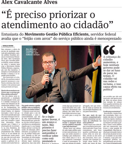 Jornal A Gazeta (ES) publica entrevista do Coordenador Nacional do MGPE